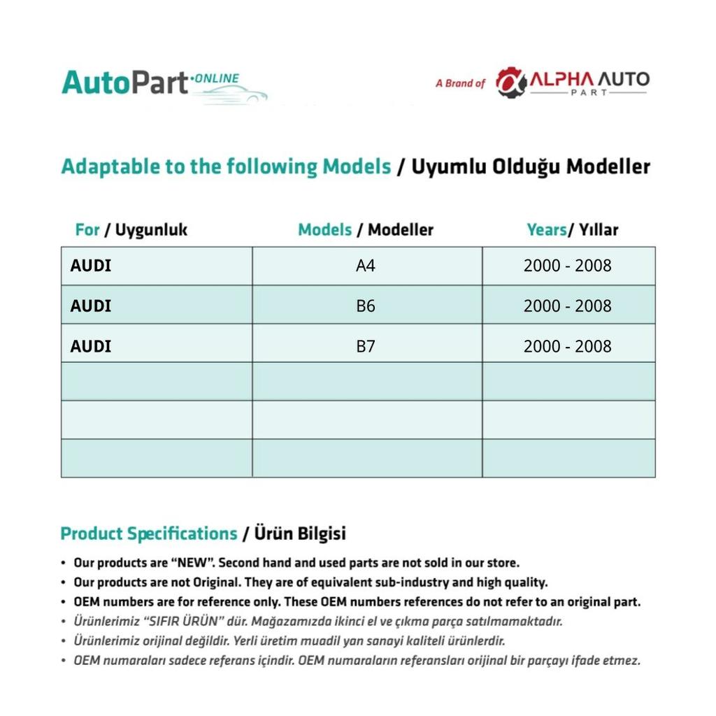 Reparatursatz für Vordertürglas für A4(B6, B7)-Rechts-Links-SET