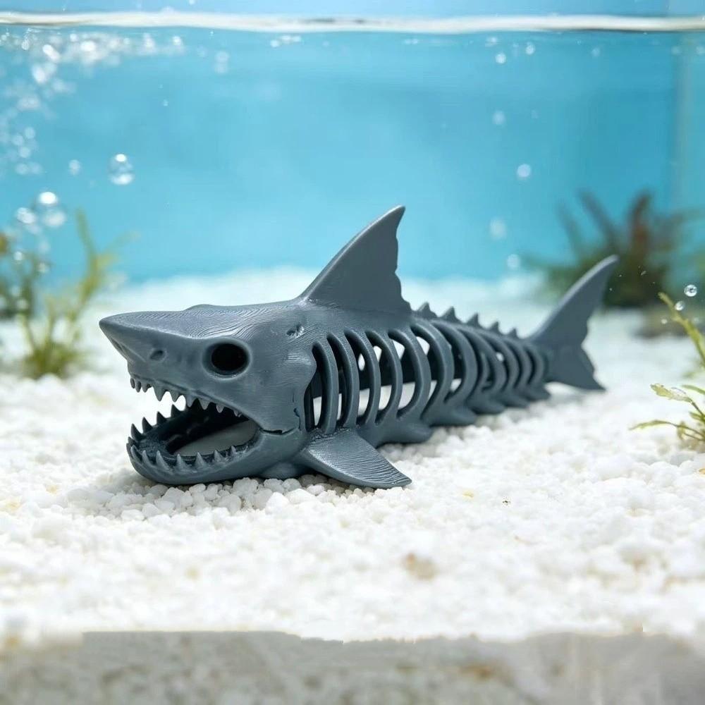 Realistisch Haaienskelet Schuilhuis Huis Ongeverfd Aquarium Ondergrondse Grot Aquarium