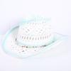 Popular sombrero de vaquero occidental hueco clásico europeo y americano, moda para hombre y mujer, sombrero de paja transpirable para vacaciones, protección solar