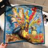Summer New Versatile Neck Scarf Multi-Functional Commuting Silk Sun Protection Decorative Neck Foulard Square Shawl Bufanda