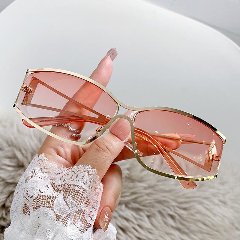 Retro Y2k Hollow Out Sunglasses With Pc Lenses For Festival Wear And Fashion Demonstrations
