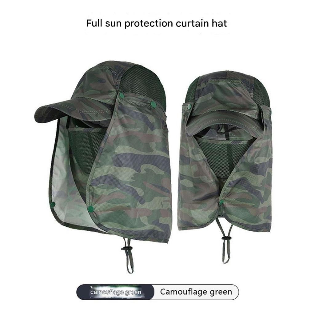 1pcs Men's and Women's Four Seasons Full Face Breathable Quick-drying Sun Hat Sun Hat Professional Fishing Anti-ultraviolet Hat