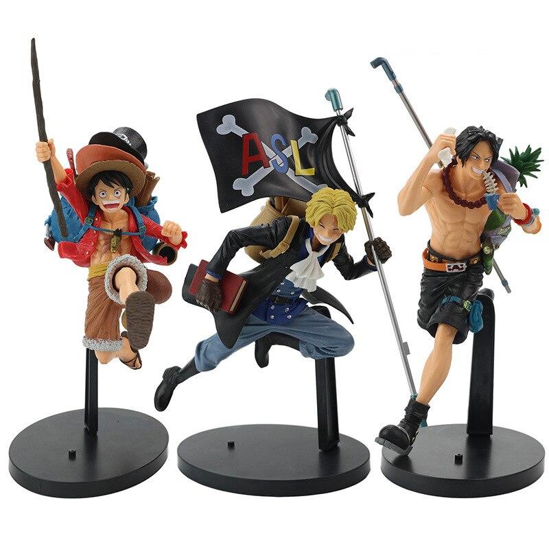 One Piece Monkey D. Ruffy Anime Actionfigur Modell Rucksack Laufende Statue Sammlung Spielzeug für Kinder Desktop-Dekoration