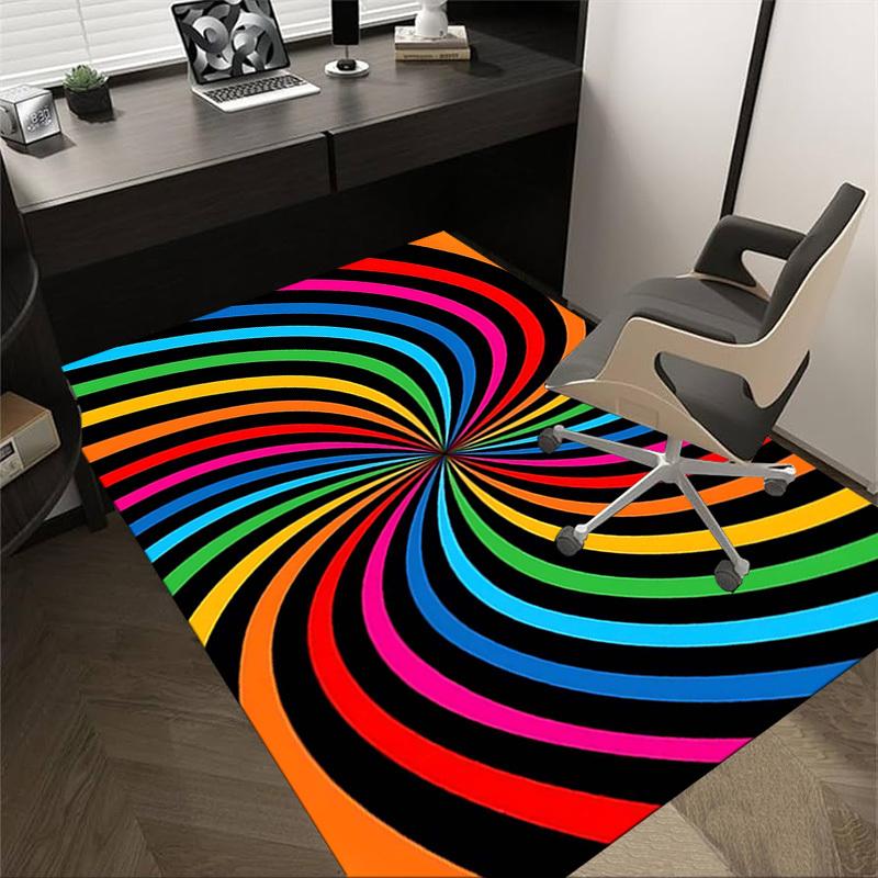 

1PC Colorful Swirl Extra Large Non Slip Floor carpet, Office, family, bedroom, Studio Large Area Rug Indoor Rugs, , Vibrant Colors 60cm by 90cm