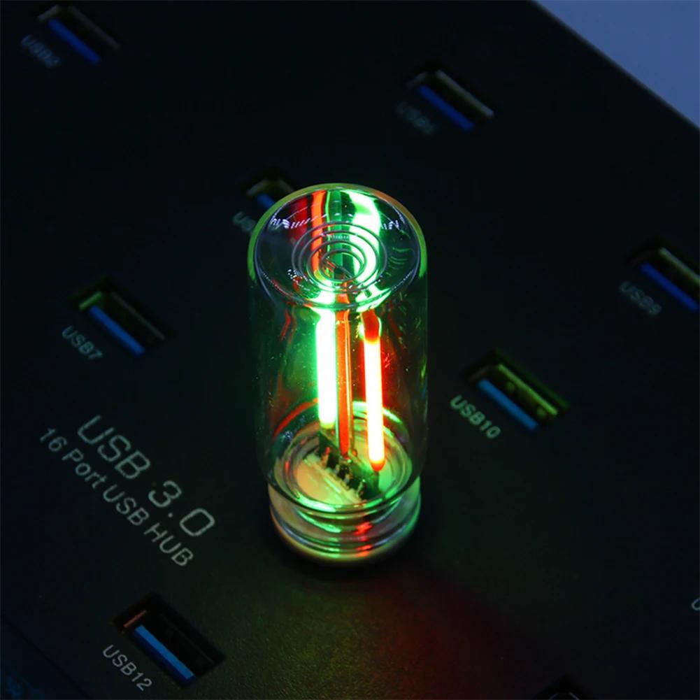 Luz LED para Carro USB Cores Duplas Controle por Toque Luzes de Ambiente Lâmpada Incandescente Lâmpada de Filamento LED Decoração Noturna para Quarto