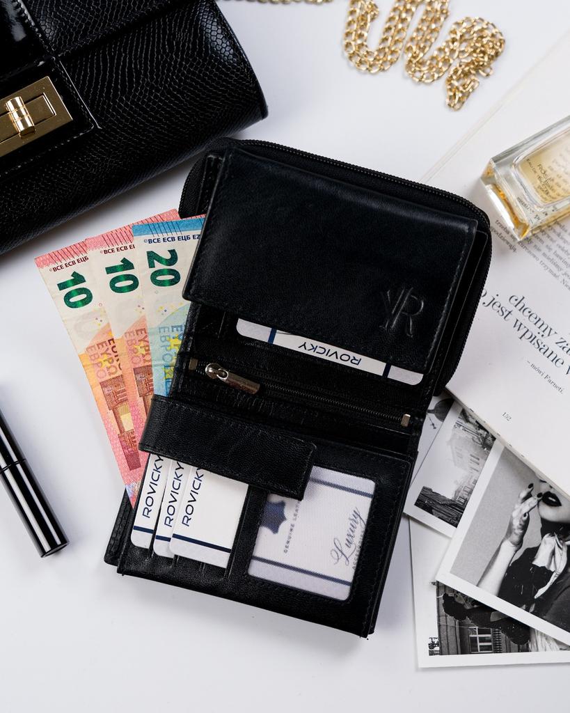 Leather Wallet 1509-GOAN-5313 Black