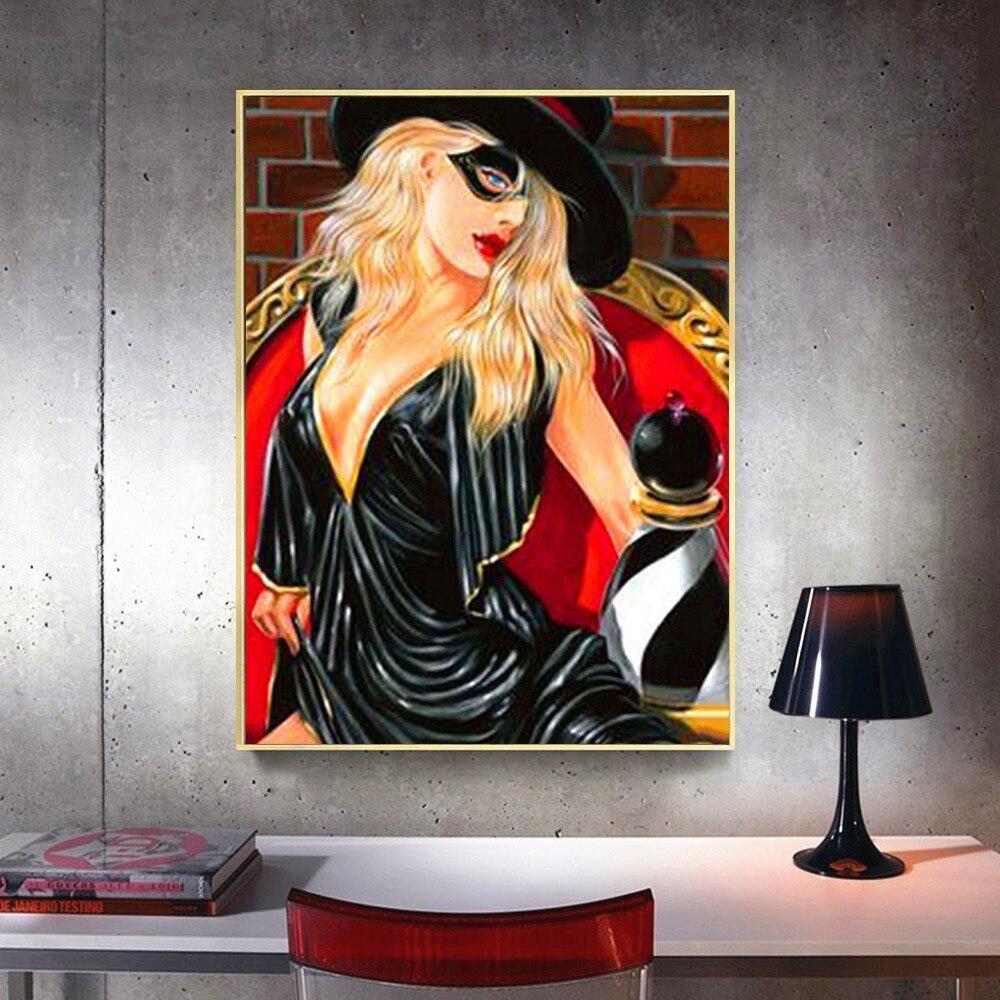 Diamant-Stickerei-Mädchen-Diamant-Gemälde mit runden Steinen, Lady-Diamant-Mosaik-Bilder