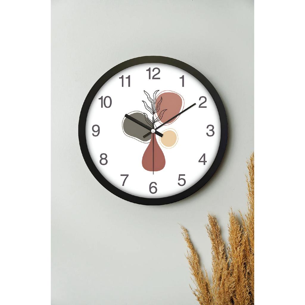 30 Cm Real Glass Flow White Wall Clock With Seconds