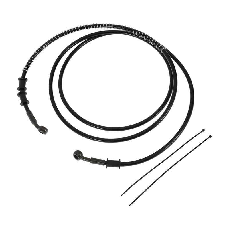 UXCELL 220cm Motorcycle Brake Clutch Oil Hose Line Black