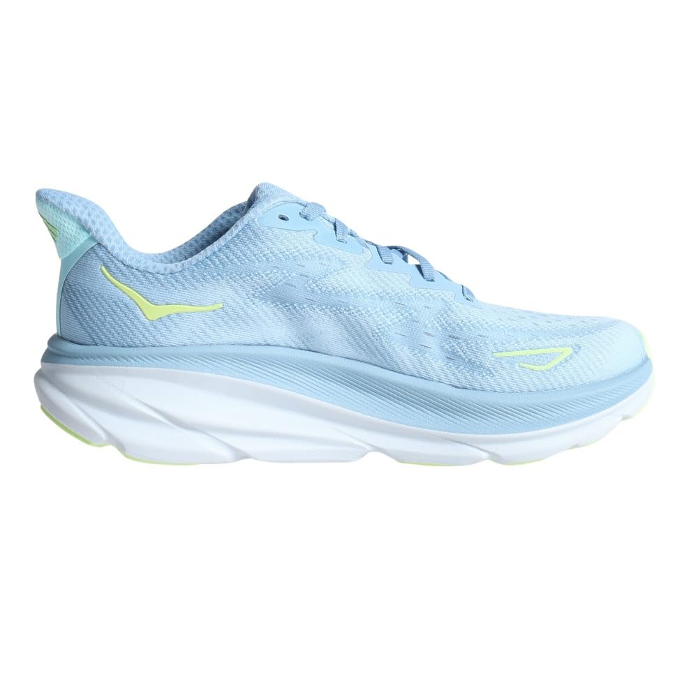 HOKA ONE ONE Clifton 9 Bred Løpestørrelse Lyseblå og Rosa Damesko, 23.0,