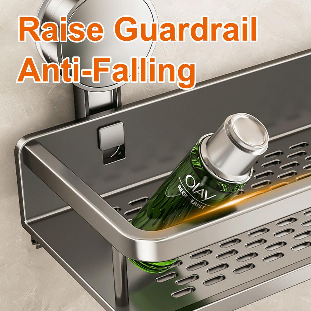 Saugnapf Badezimmerregal Duschregal Toilettenplatz Aluminium Wandmontage Shampoo-Regal Badezimmer-Organizer Bohrloses Wandregal