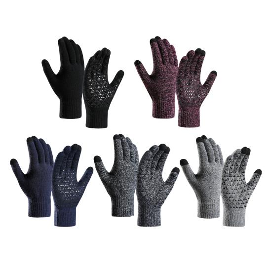 Winter Gloves for Men And Women Non-Slip Touchscreen Thermal Gloves Velvet Lined Gloves