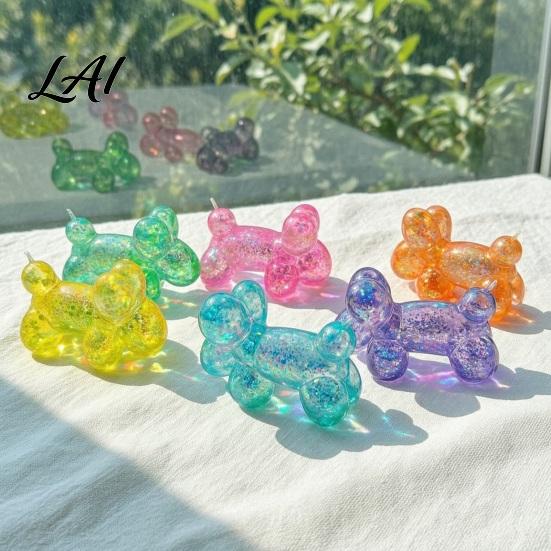 Balloon Dog Squeeze Toy Stress Relieving Toy Soft Glitter Clear Puppy Fidget Sensory for Anxiety Relief