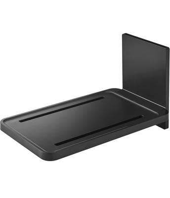 Yamazaki Jitsugyo 5533 Magnetic Bathroom Folding Shelf Black Approx. W22XD38.7XH22cm Tower Easy Installation Space Saving