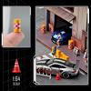 Miniature Traffic Barrier Set Warning Color Plastic Roadblocks Model Figure Props for Microlandscape Sand Table Setting