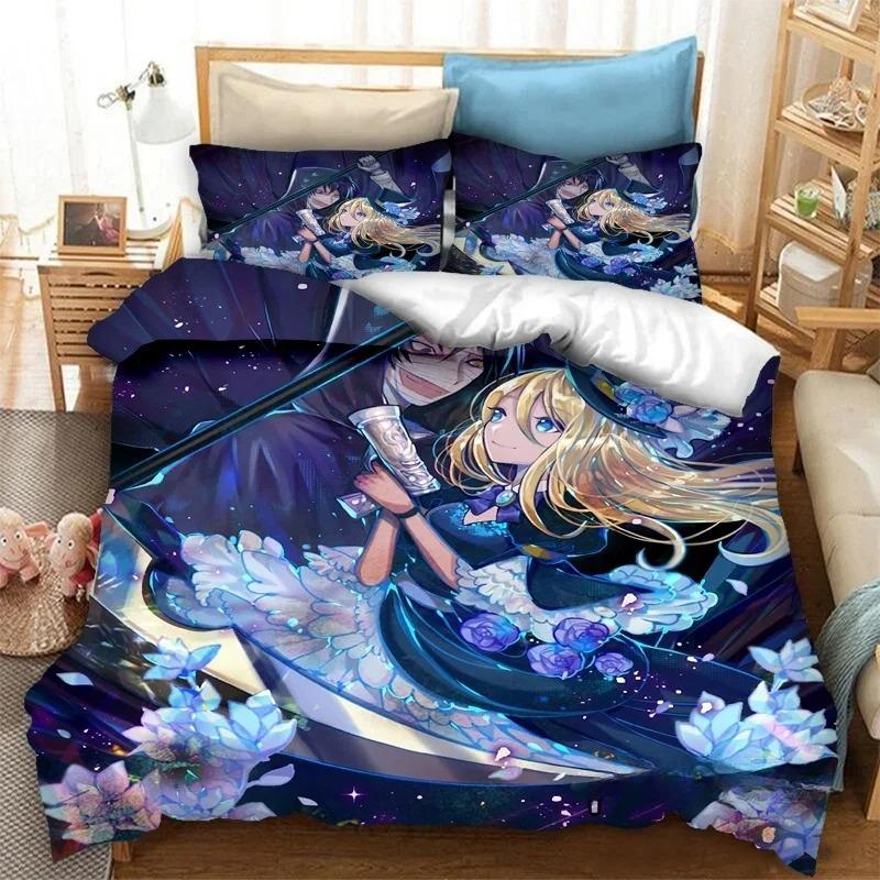 3D-gedrucktes Anime-Bettwäscheset „Engel des Todes“ Bettbezüge Kissenbezüge Bettdecken Bettwäsche-Sets Bettwäsche Heimtextilien