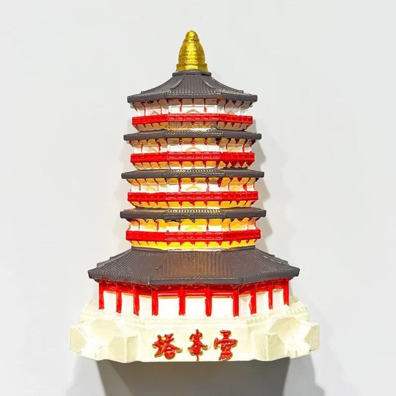 China Souvenirs Chinese New Year Lantern Fridge Magnets Hangzhou Leifeng Tower Guiyang Fenghuang Ancient Town Fridge Stickers