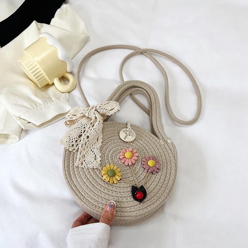 

Stylish Street Fashion Straw Woven Crossbody Bag With Lock Closure сірий колір