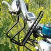 Bicycle Handlebar Water Bottle Holder, Aluminum Frame Mount Bracket with Clip, Practical Water Cage Accessory for Mountain and Road Bikes