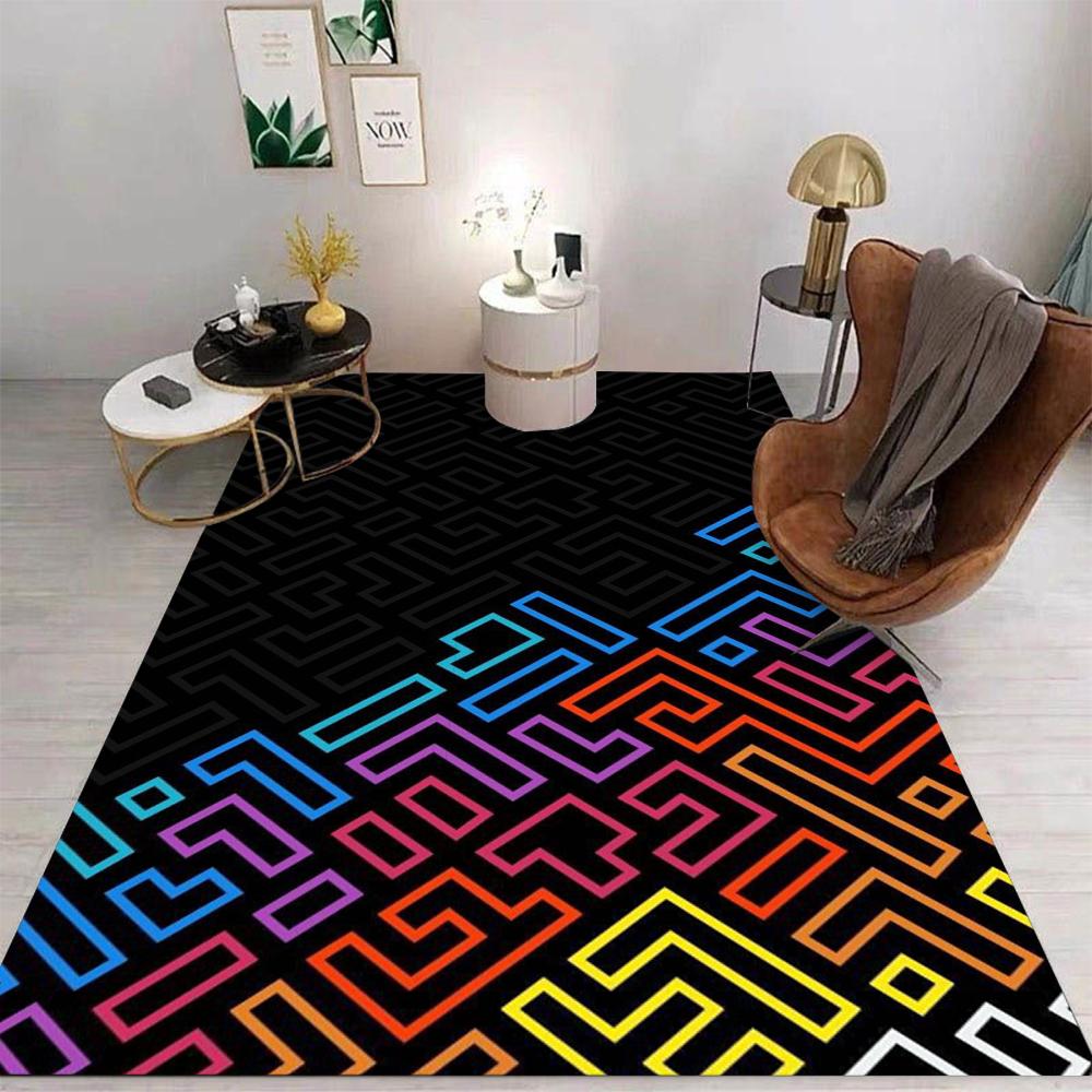 Simple Cartoon Style Area Rug Non-Slip Washable Mat for Living Room Bedroom Kitchen Sofa Table Balcony Floor Carpet