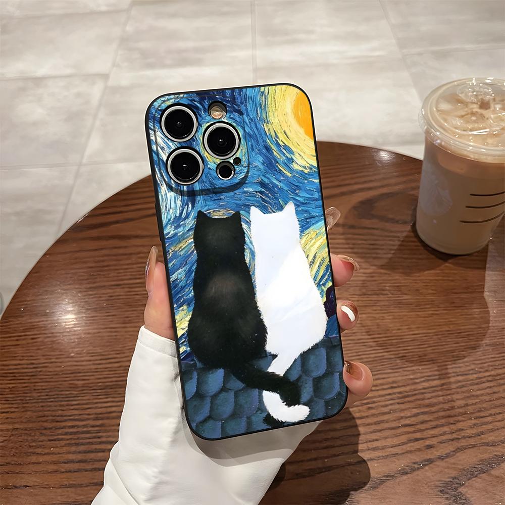 Oil Painting Phone Case For 17 Pro Max Iphone 14 Pro Max 12 16 15 13 Pro 11 Xr X Xs 8 7 Plus Back Cover