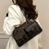 Retro-Handtasche, große Kapazität mit mehreren Taschen, PU-Umhängetasche, strapazierfähige Tasche für Pendler, geeignet für den täglichen Gebrauch und die Arbeit