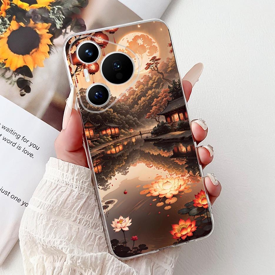 For Huawei Pura 70 Pro Plus Case Colorful Flower Painted Cover Soft Slim Phone Case For Huawei Pura 70 Ultra Pura70 Pro 5G Shell