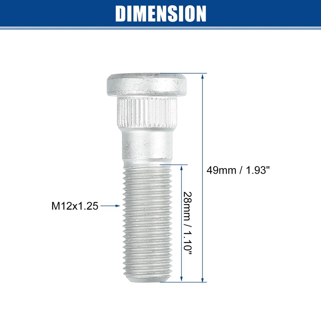 ACROPIX M12x1.25 Wheel Nut Hub Assembly Wheel Stud for Nissan Sentra 1995-2022 Part # 4322270T00-1