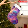 Christmas Decoration Fireplace Hanging Stocking (1pc), Colorful Leaf - Pattern Christmas Gift Socks, Christmas Decorativ