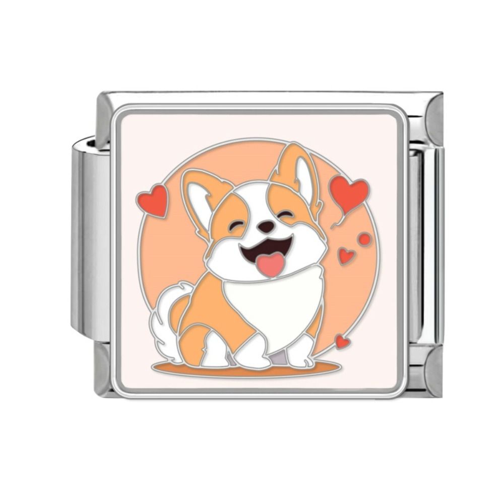Cute Animal Series Charm Italian Links Fit 9mm Bracelet Stainless Steel Charm Bracelet Link Colorful Module Bracelet Accessories