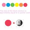 Hcode 1 Inch Color Coding Label Price Stickers - Garage Sale Blank Yard Sale Round Permanent Adhesive Dots - 1200Pcs (6 Colors)