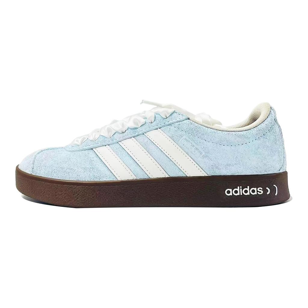 Adidas Neo VL Court 2.0 Mist Island Love Letter, Casual Style Lightweight Low top Skateboard Shoes Unisex Blue, White HQ1802(Team1230-)
