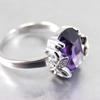 Purple 'Scarlett' Silver Ring