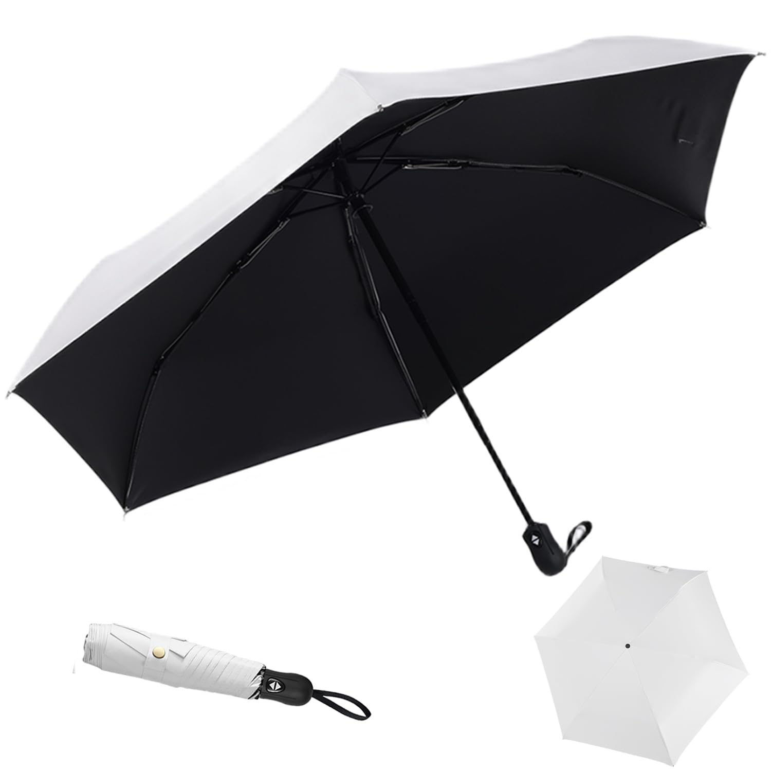 

складной зонт весом всего Автоматическое открытие и защита от УФ-лучей UPF и свет идеально подходит как для солнечной, так и для дождливой и Идеально подходит для и Сверхлегкий бежевый