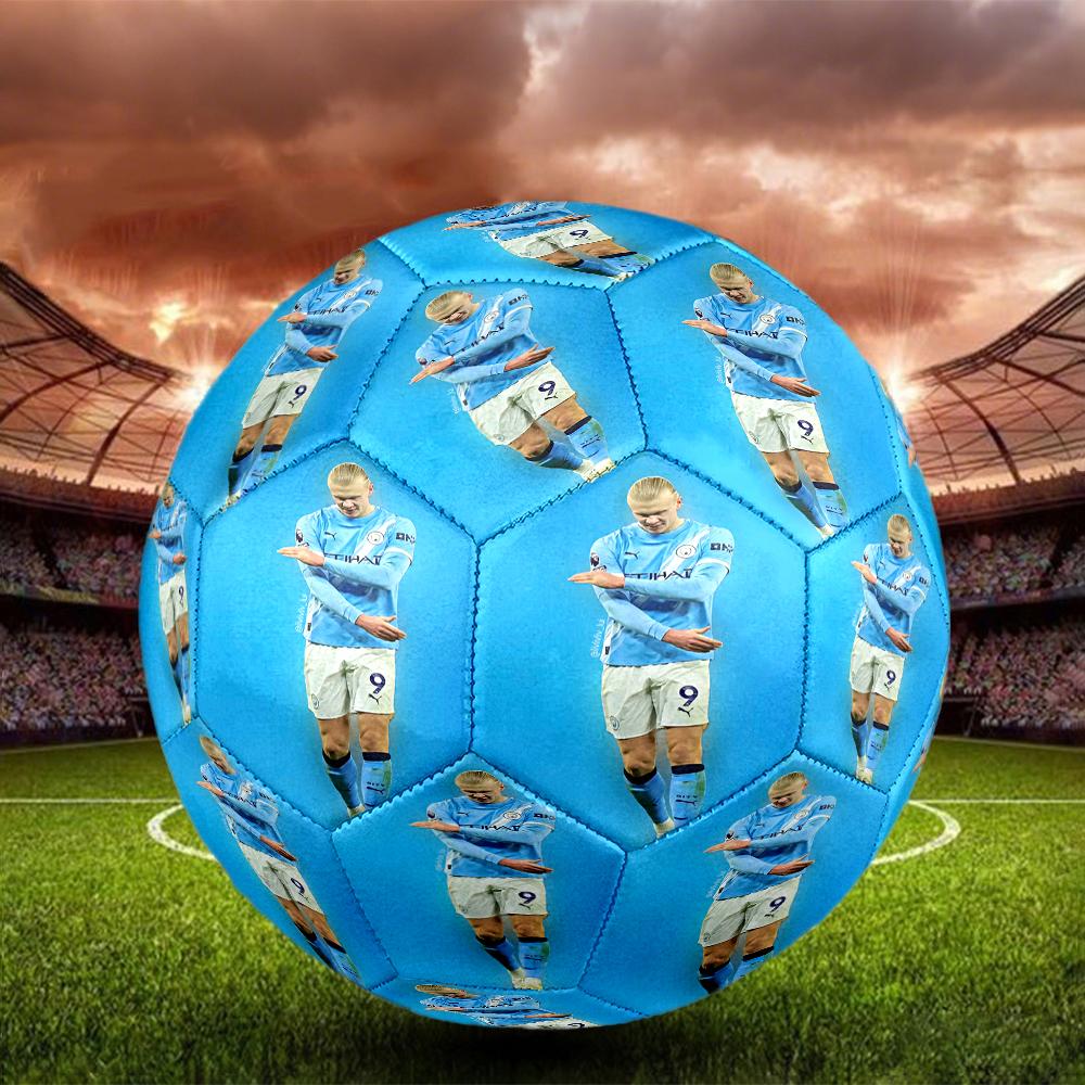 1 pz Haaland Manchester City Taglia 5 Pallone da Calcio PVC Football Partite Sportive Allenamento Giochi all'Aperto Spiaggia Palloni Elastici 07e17
