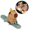 Capybara with Tangerine Plush Bracelet Fun Accessory for Children Kids Bracelet Cartoon Wristband Photo Props