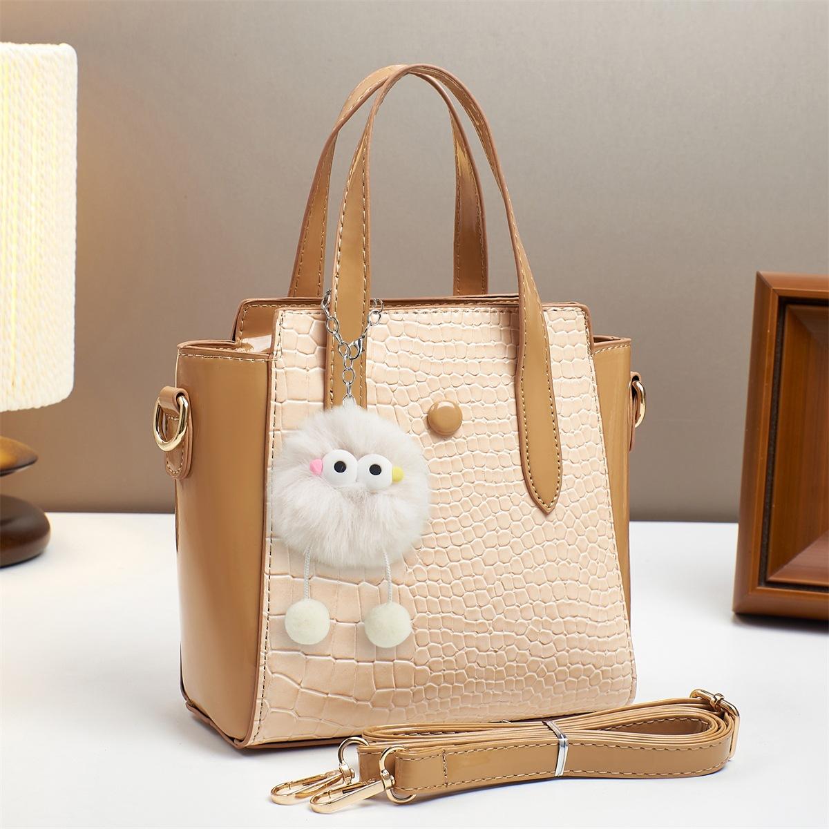 

Новая элегантная наплечная сумка в стиле легкой роскоши для通勤, дизайн с контрастными цветами, европейско-американский тренд, многослойная сумка-сэндвич хаки