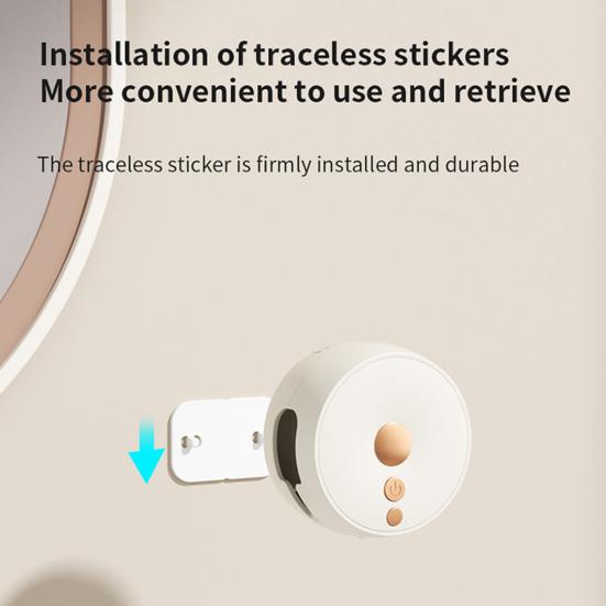 UV Toothbrush Sanitizer 2 Slots USB Rechargeable No Drilling Portable Home Travel Bathroom Wall Mounted Electric Toothbrush Holder Cleaner