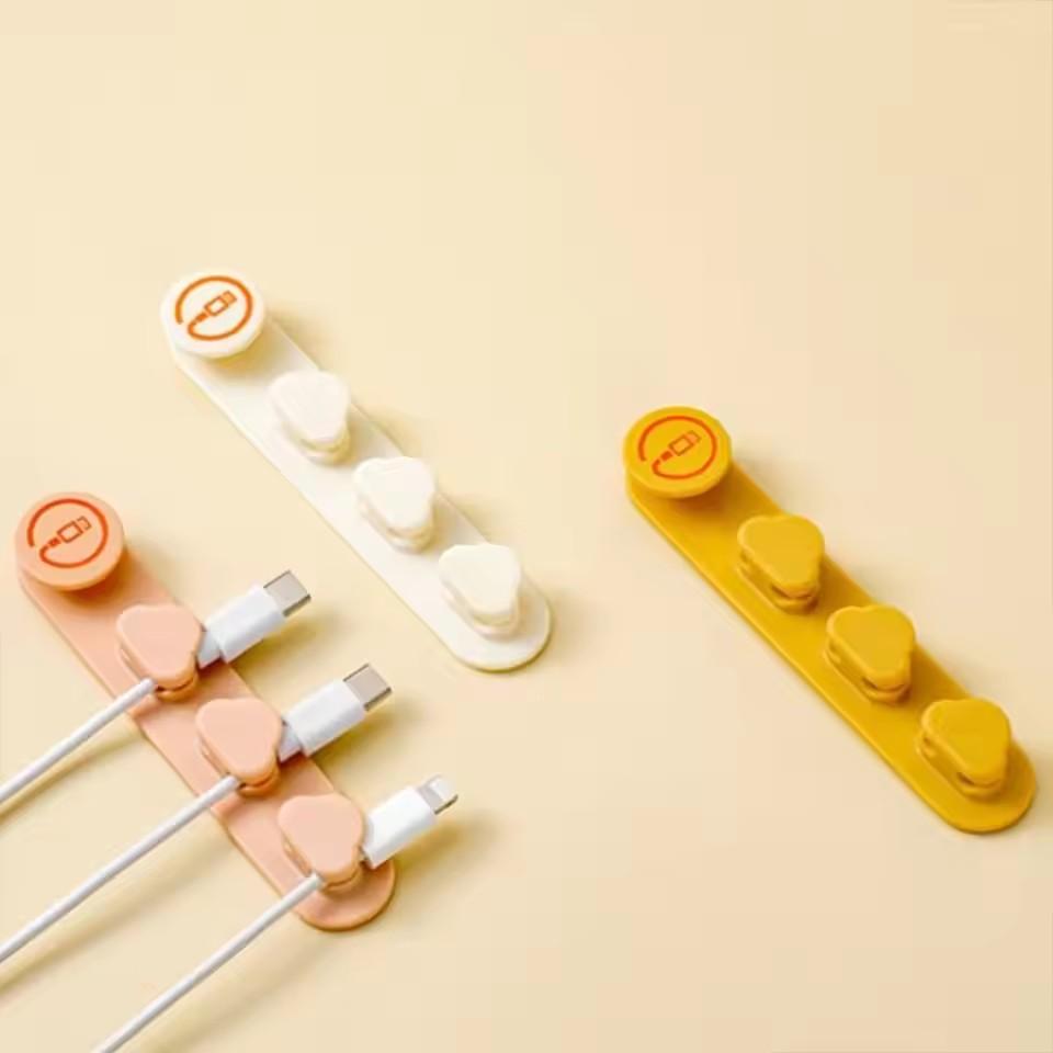 

Silicone Cable Winder Desktop Power Cord Wire Storage Clamp Clips USB Data Wire Management Self-adhesive Earphone Cable Holder