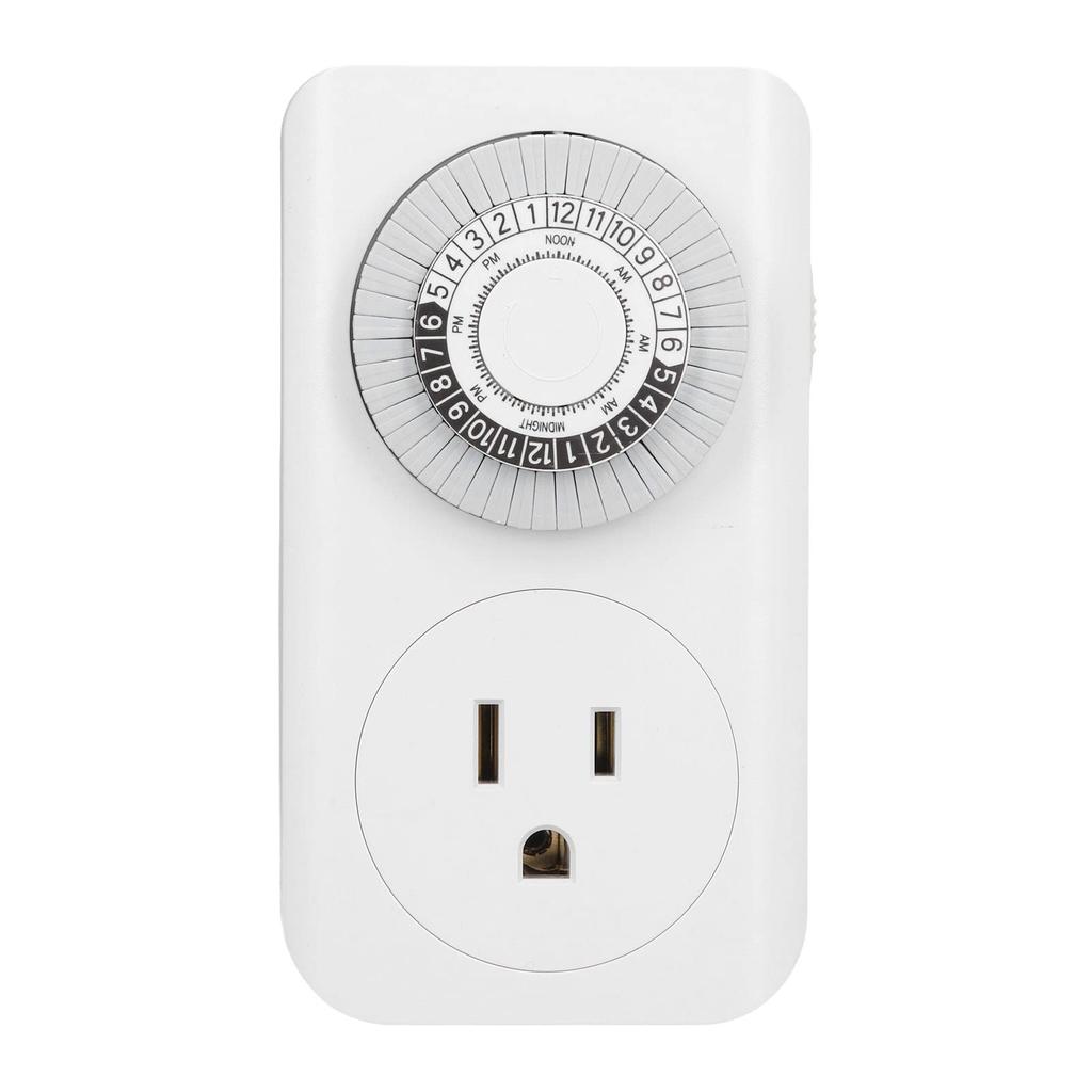 Atyhao Mechanical Indoor Power Outlet Timer with 15-Minute to 24-Hour Countdown and Automatic Shut-Off for Appliances - Energy-Saving Power Socket