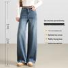 Women's High Waist Retro Straight Leg Jeans - Petite & Wide Leg Options for Spring & Autumn 2025