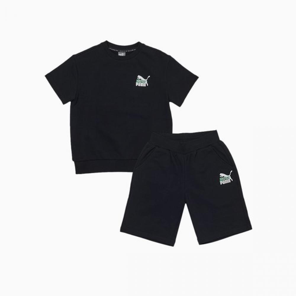 

Puma Kids Top And Bottom Short Sleeve 3 Types blacks/120