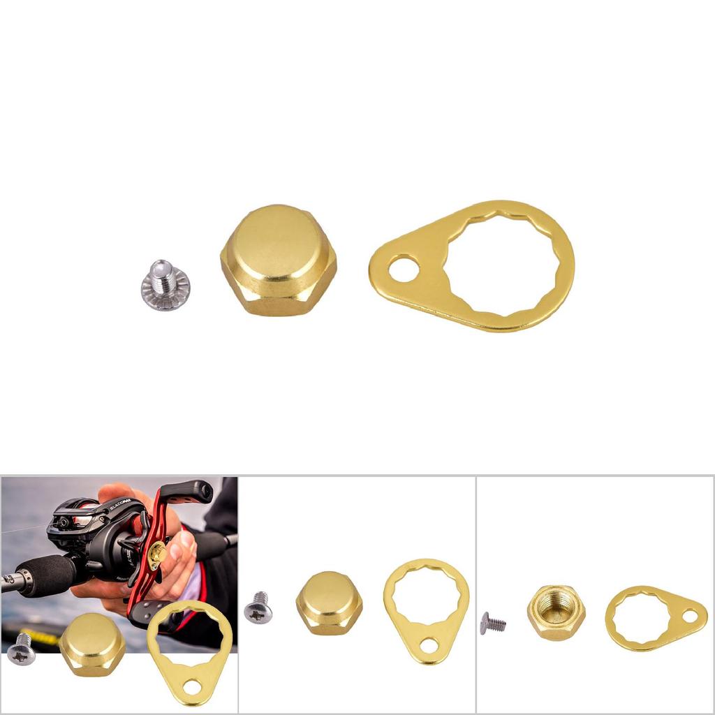 Fishing Reel LeftRight Handle Locking Plate Screw Nut Cap DIY Accessory