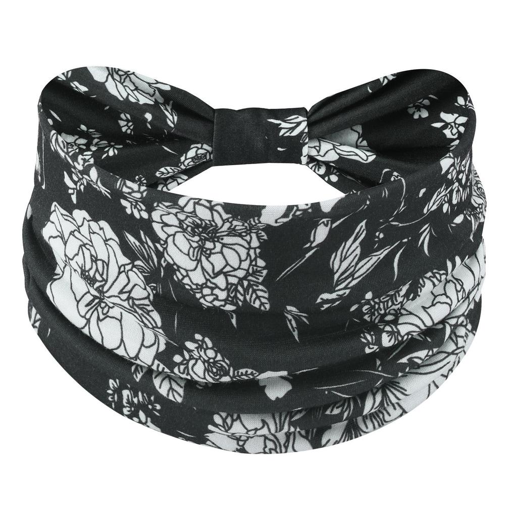 Cross-Border Women's Cotton Yoga Headband - Elastic, Sweat-Absorbing, Fashionable