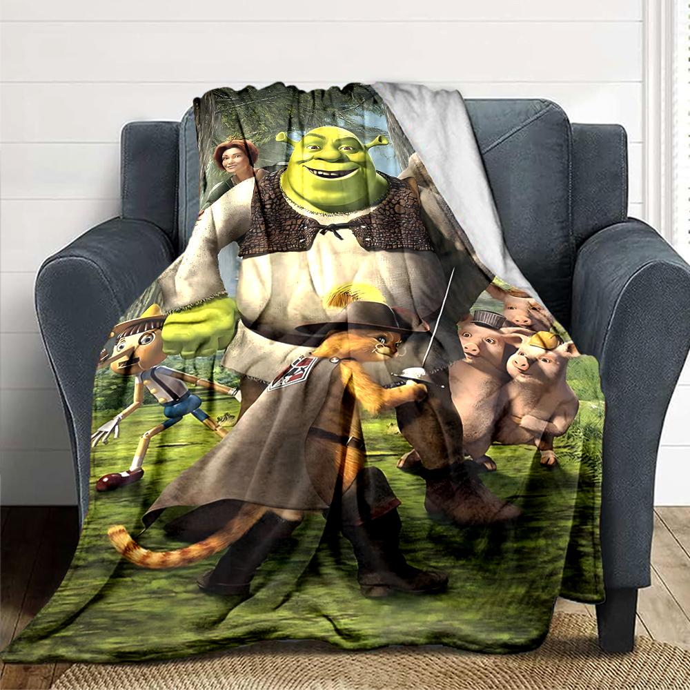 Shrek'S Forest Adventure Blanket Soft Throw Blanket For Home Bedroom Bed Sofa Travel Office Solid Christmas Blanket