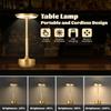 3 Color Table Lamp Silver Rechargeable Lamps For Table Usb Led Touch Dimmable Black And Gold Gold Modern Creative Eye Protecting
