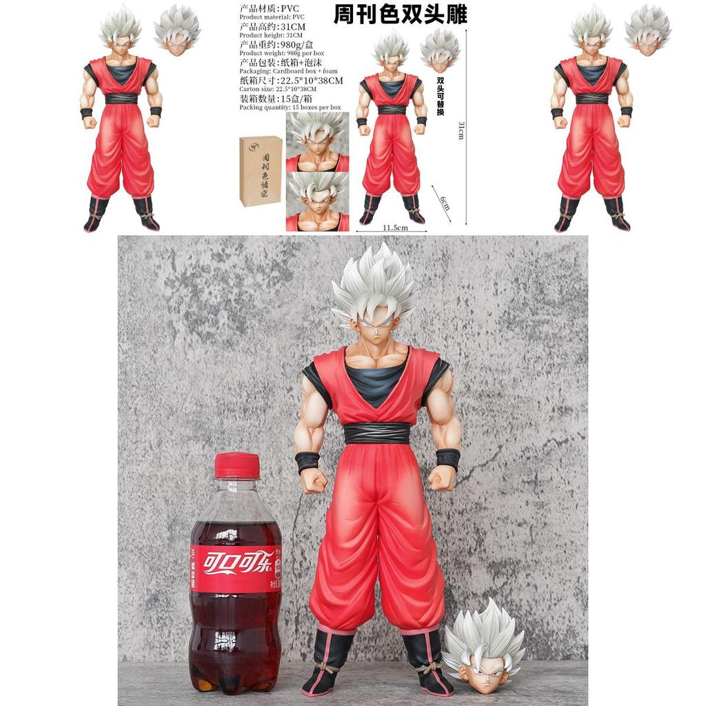Dragon Ball Son Goku Pvc Figure With Dual Heads For Collectible Display