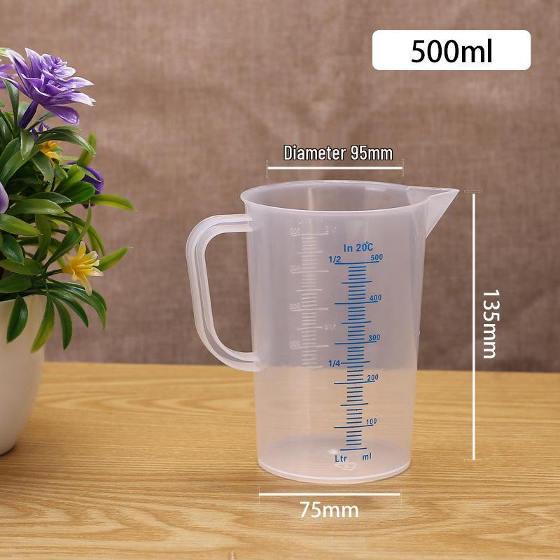 Food Grade Plastic Measuring Cup with Scale - Ideal for Milk Tea Shops & Baking, Large Capacity.