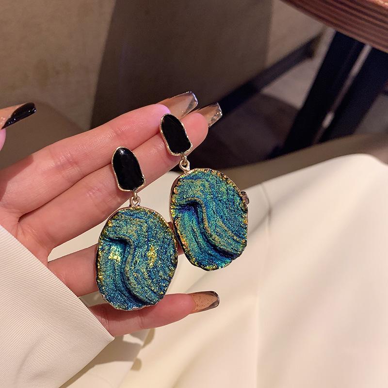 

Срібна Голка Діамантова Крапля Підвіска Пусети - Вінтажний Розкішний Дизайн