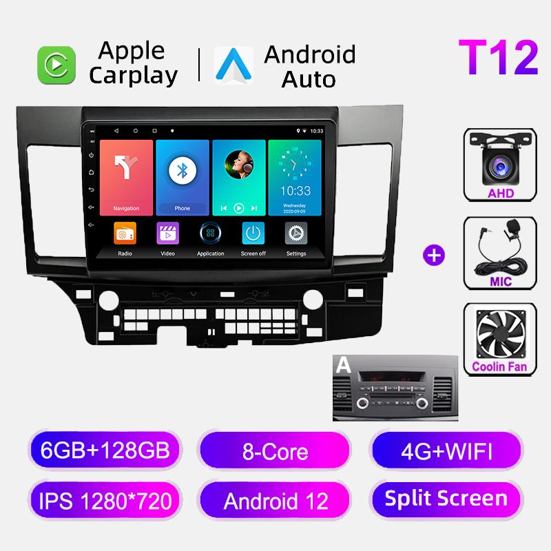 Radio auto WIFI 4G Pentru Mitsubishi Lancer 2008-2015 IPS Player Multimedia Video Android Auto Stereo Navigație GPS Autoradio